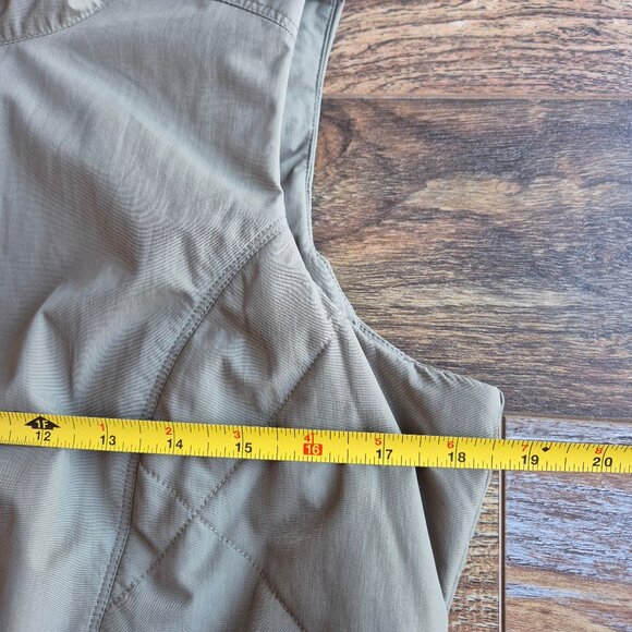 Mountain Hardwear Potrero Insulated Hooded Vest Removable Faux-Fur Zip-Up Green - Picture 13 of 14